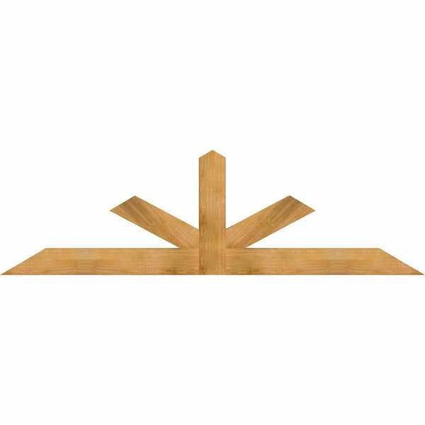 Ekena Millwork Saratoga Rough Sawn Timber Gable Bracket, Western Red Cedar, 96"W x 28"H x 4"D x 6"F, 7/12 Pitch GBW096X28X0406SAR00RWR - main